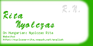 rita nyolczas business card